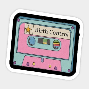 Vintagea Cassette Tape Birth Control Sticker